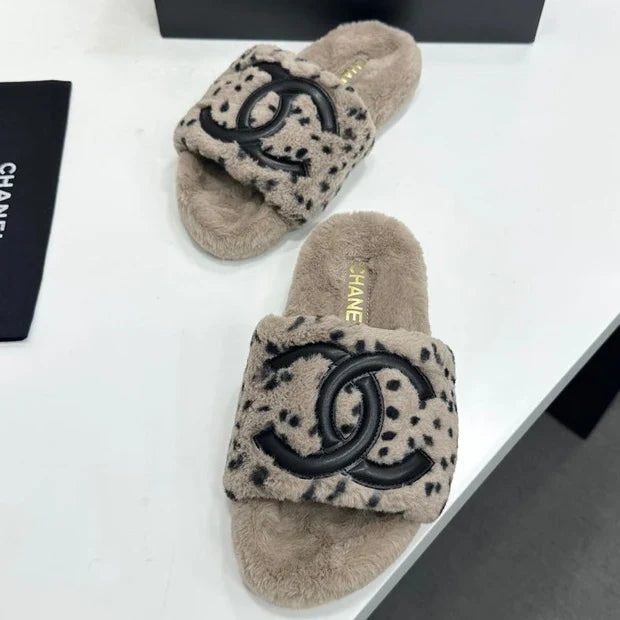 Chanel 2026 Polka Dot Pattern Sandals Wool 985906
