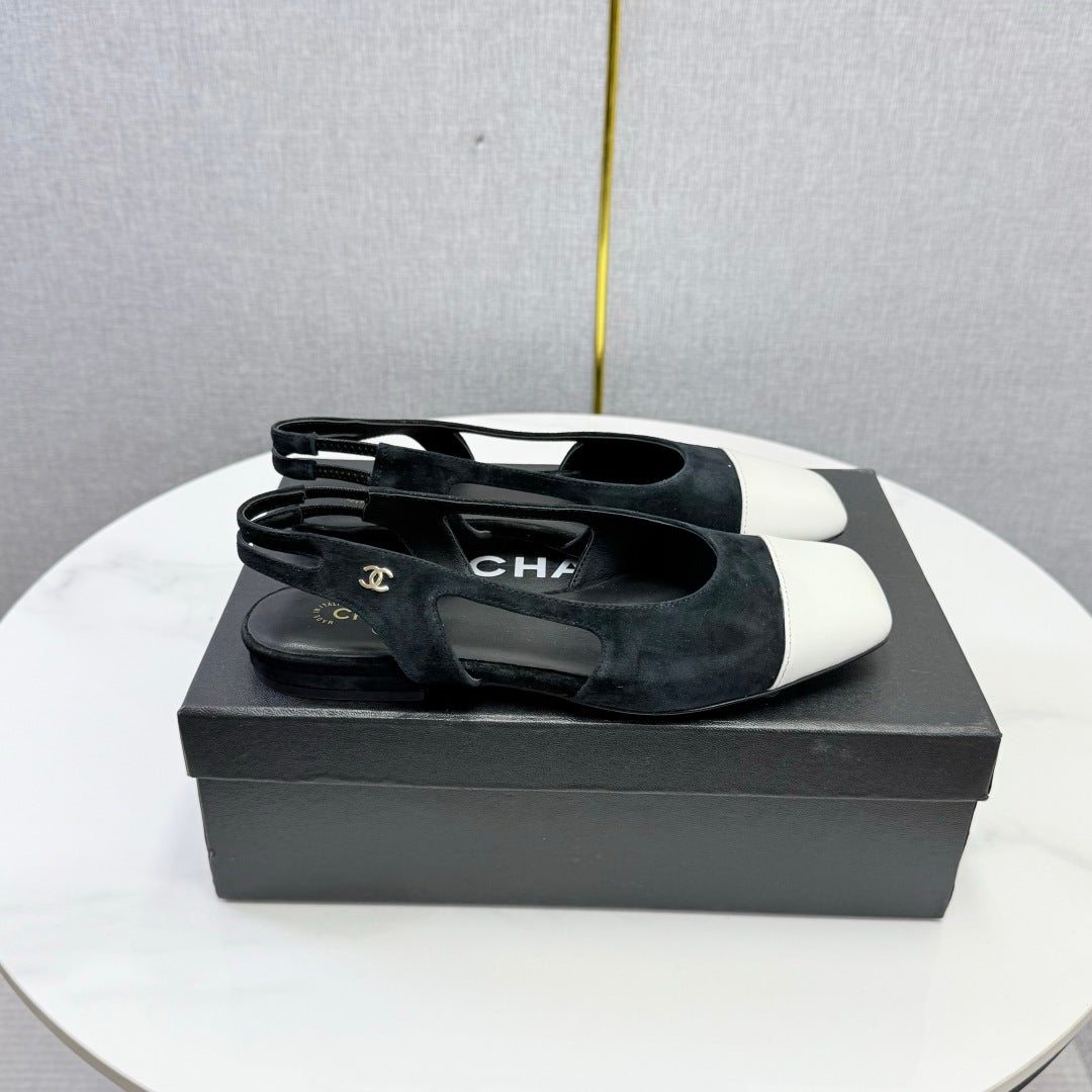 Chanel 26s Slingback Flats Leather 167777