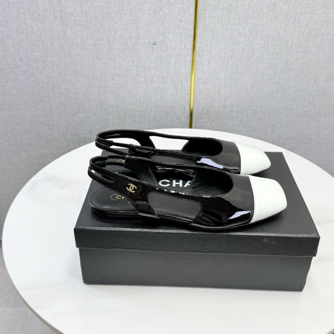 Chanel 26s Slingback Flats Leather 167777