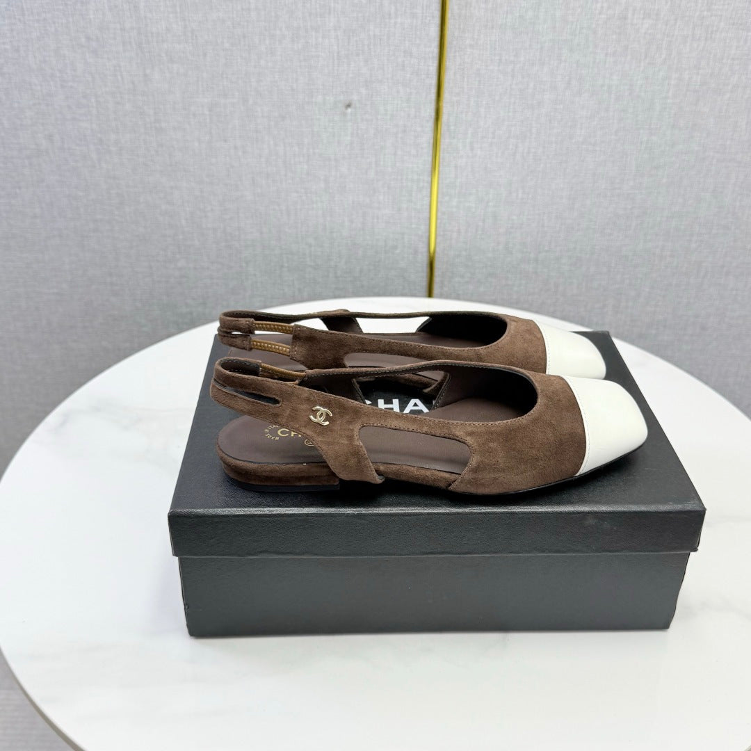 Chanel 26s Slingback Flats Leather 167777