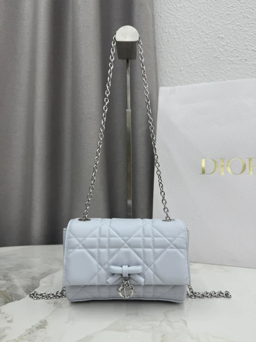 Dior 2026 Chain Bag 21cm Fabric Lambskin