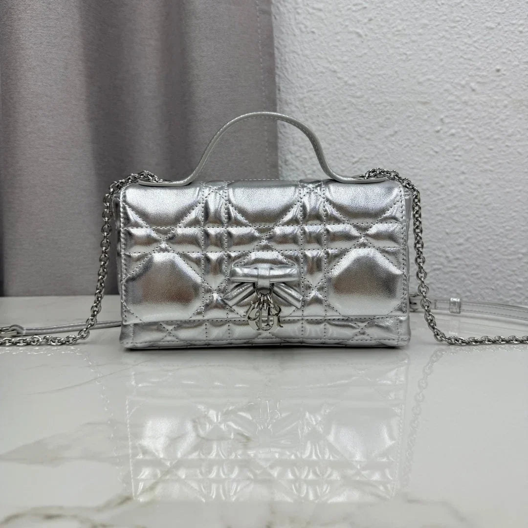 Dior 2026 My Tender Dior Top Handle Mini Chain Bag 21cm Lambskin