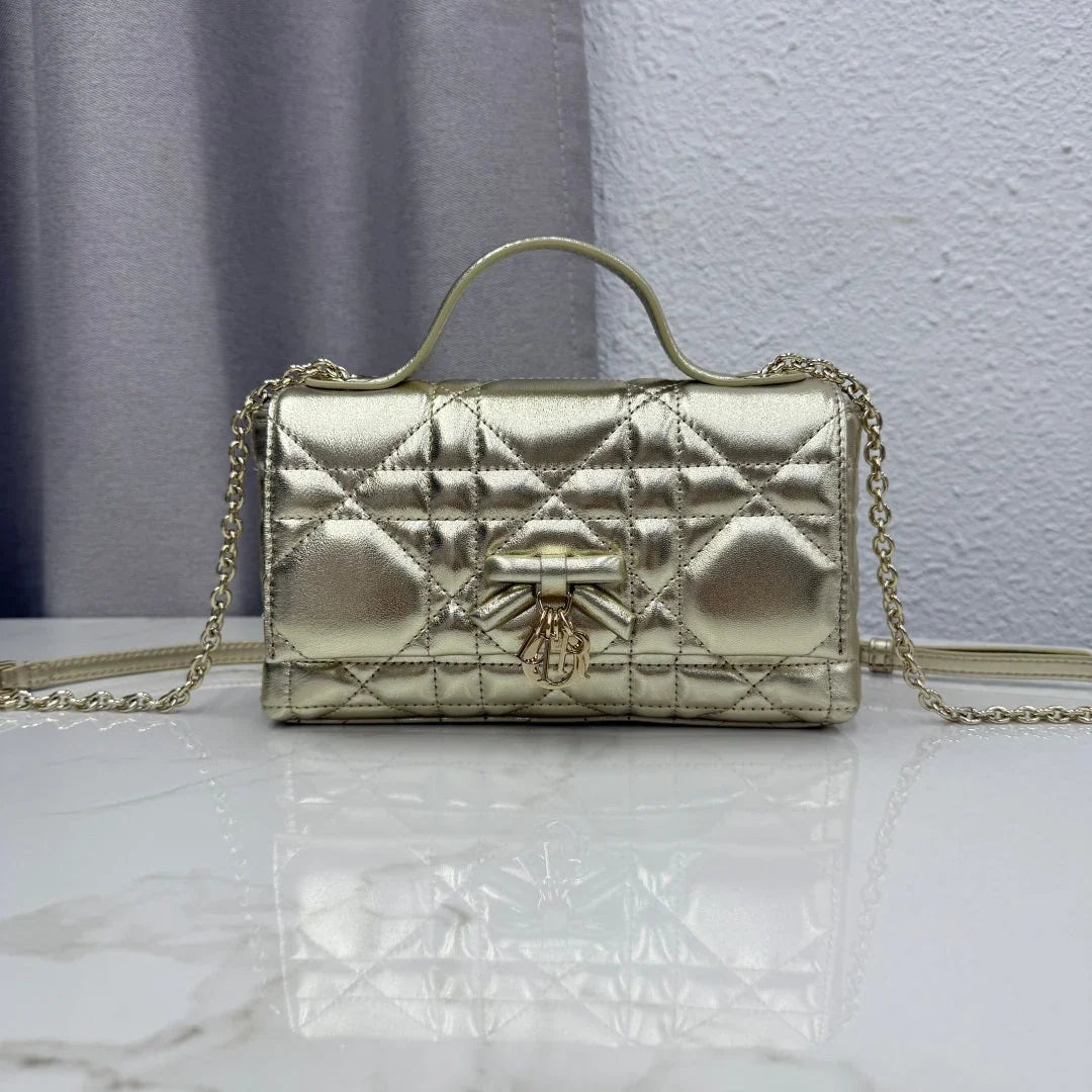 Dior 2026 My Tender Dior Top Handle Mini Chain Bag 21cm Lambskin