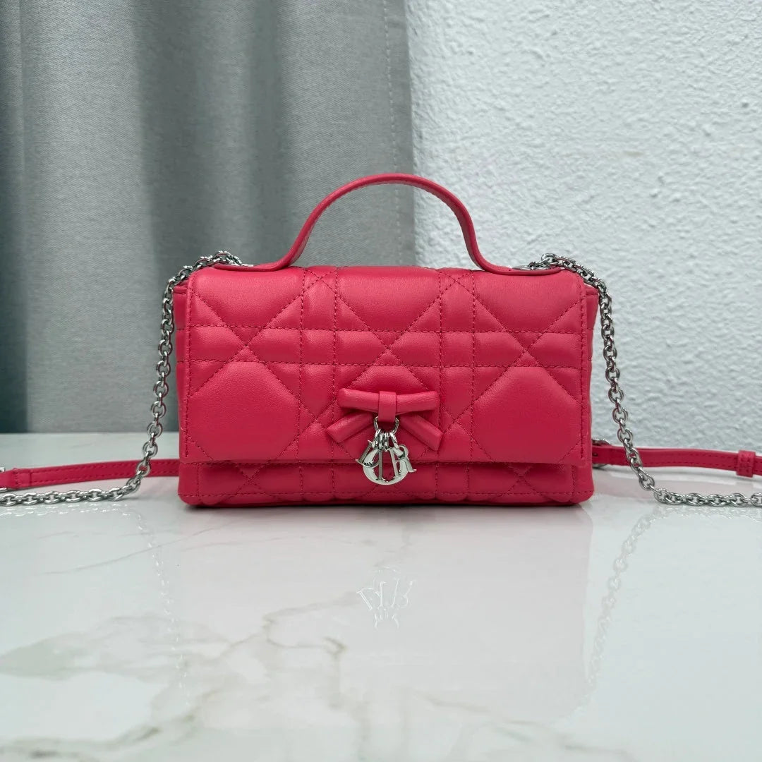 Dior 2026 My Tender Dior Top Handle Mini Chain Bag 21cm Lambskin