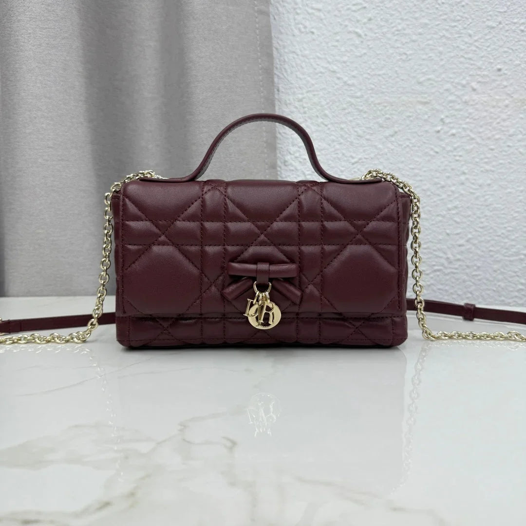 Dior 2026 My Tender Dior Top Handle Mini Chain Bag 21cm Lambskin