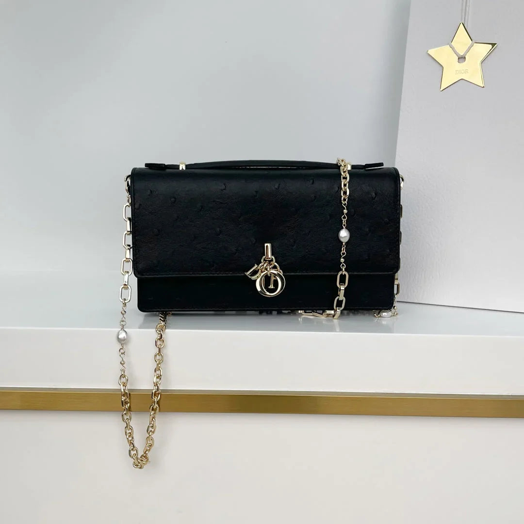 Dior 2026 Pearl Clutch Bag 21cm Leather