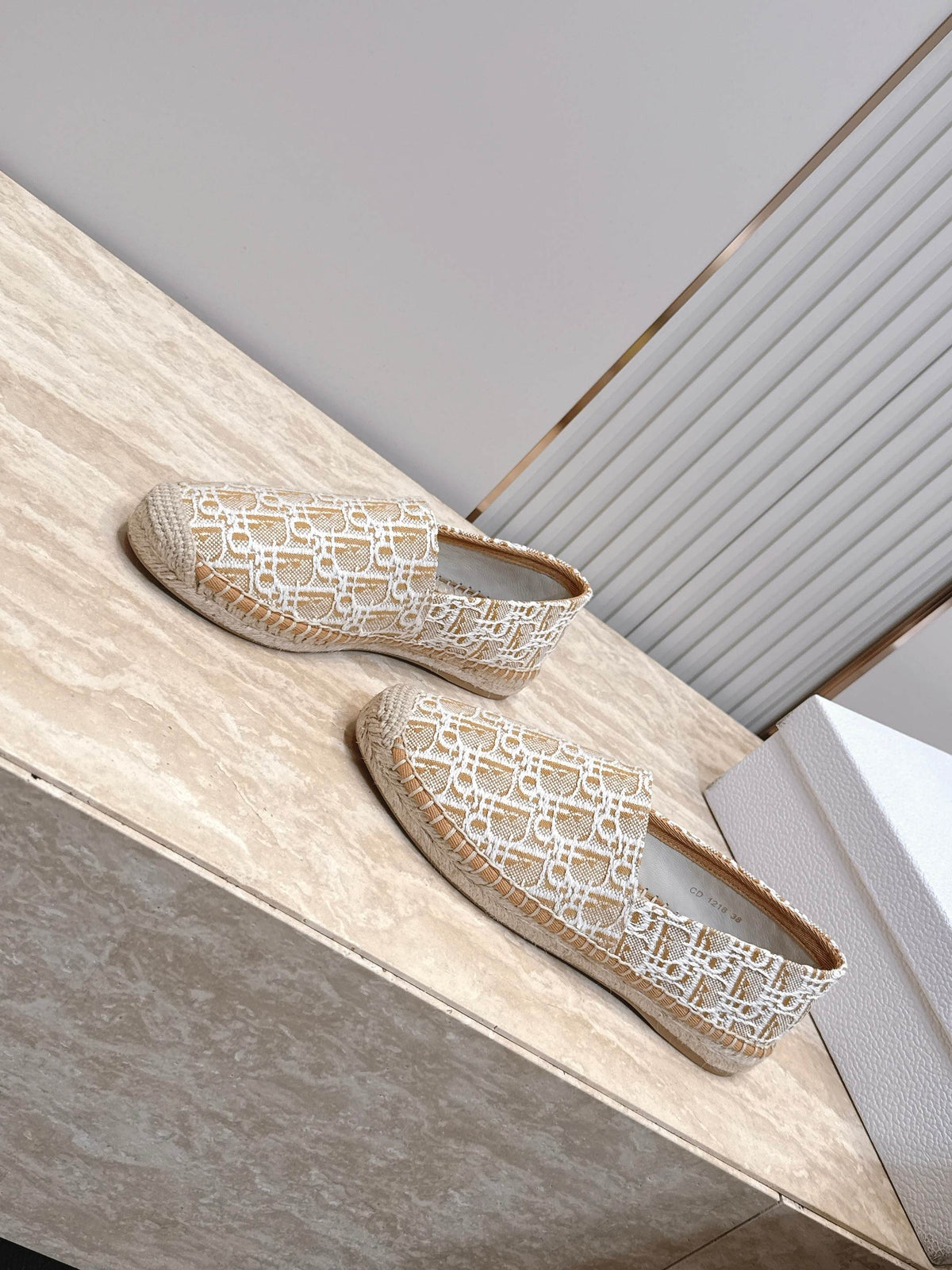 Dior 26s Siroco Espadrille Beige White Dior Oblique Canvas
