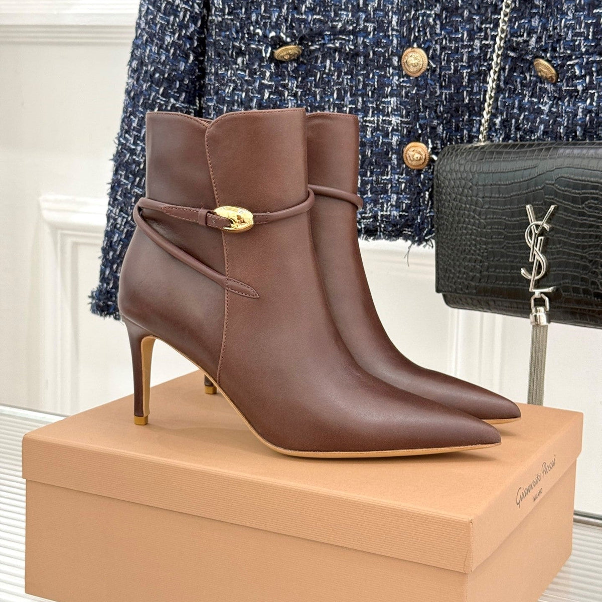 GR 26s Jungle Mamba Booties 8cm Brown Leather 175083