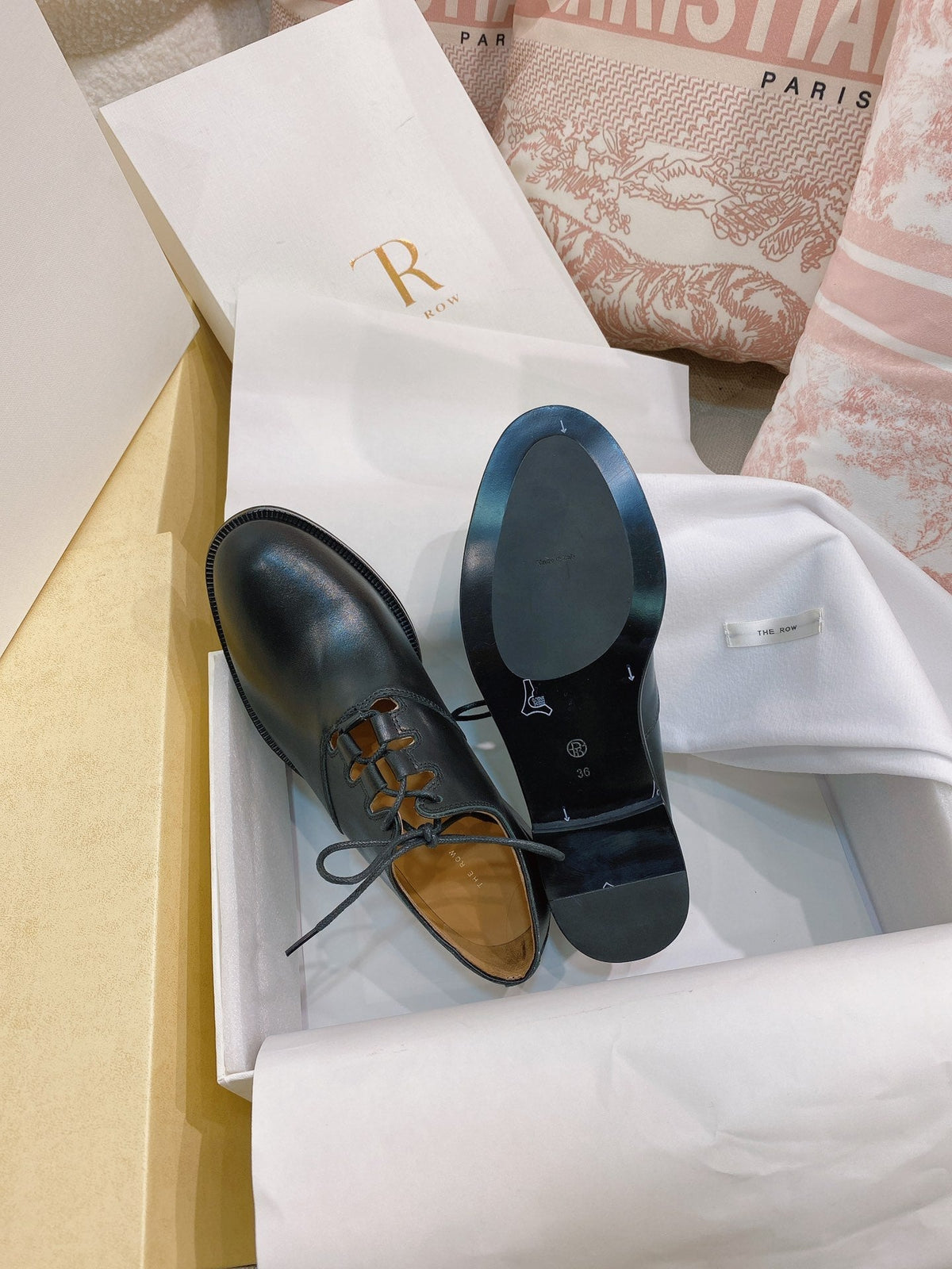 TR 26S Grant Ghillie Lace-Up Loafers Almond-Toe Leather 156143