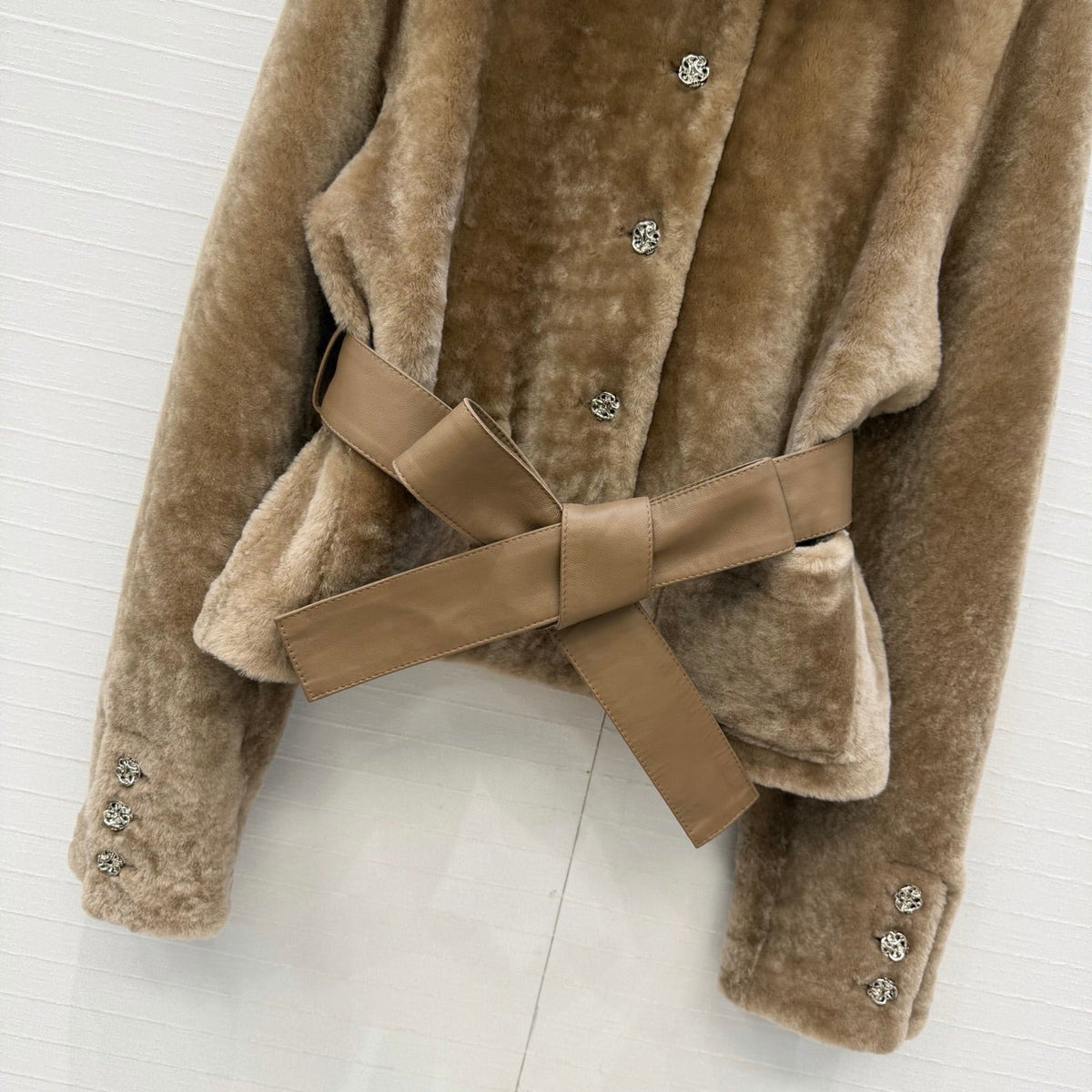 CC 26S Belted Shearling Jacket 440448