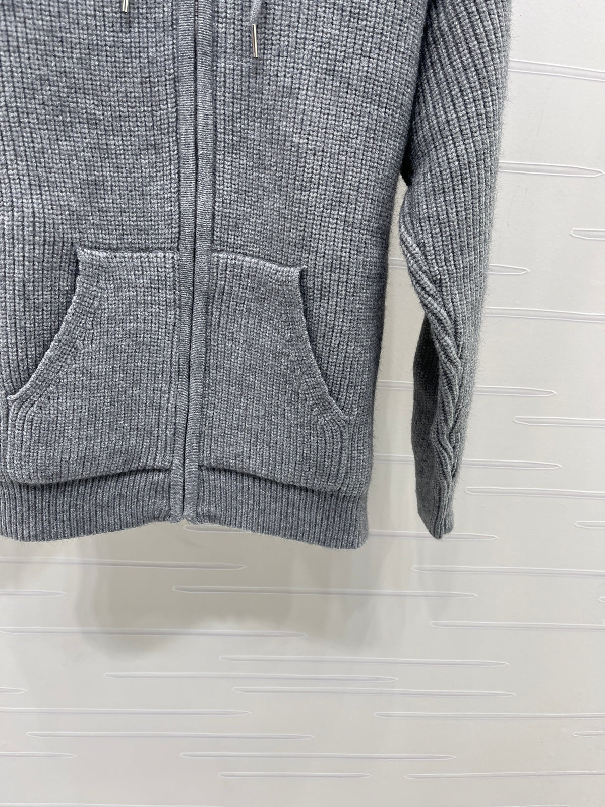 CE 26S Hooded Cardigan Triomphe Logo Ribbed Wool 430324