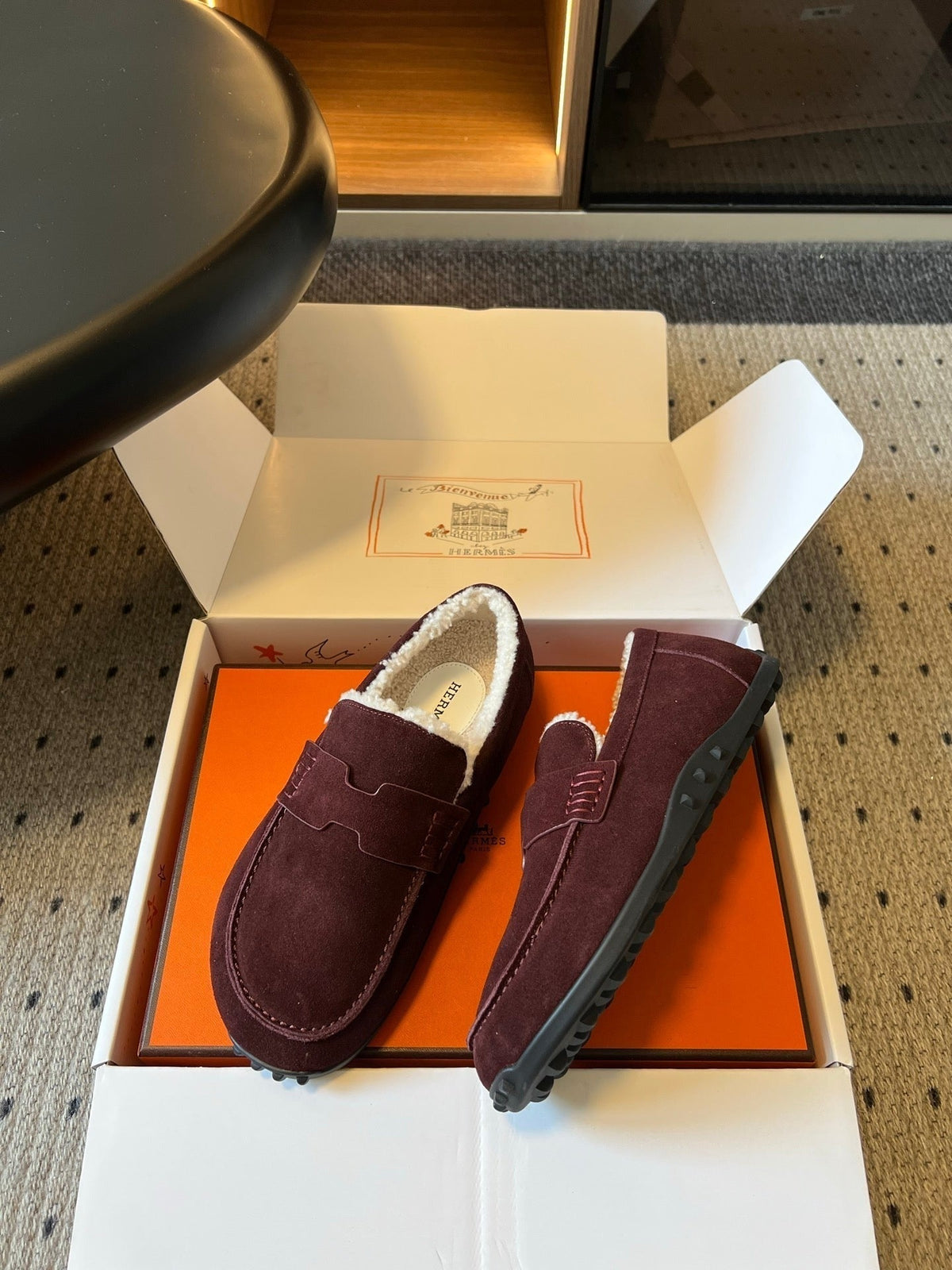 HM 26S Destin Loafers Dark Red Suede