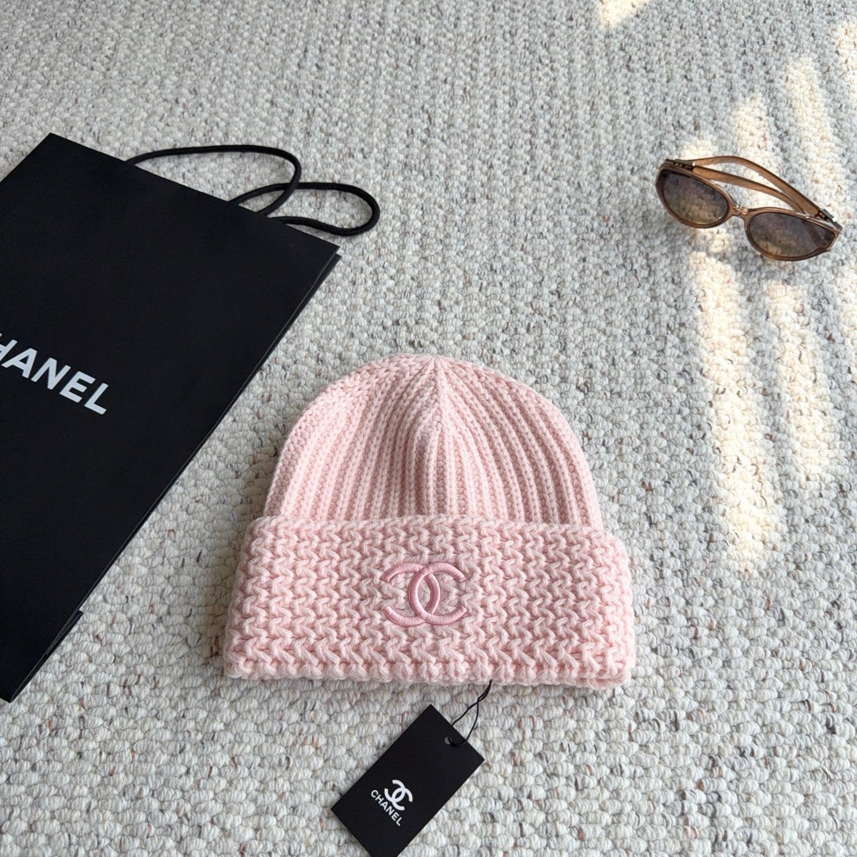 CC 26FW Knit Beanie Double C Logo 517954