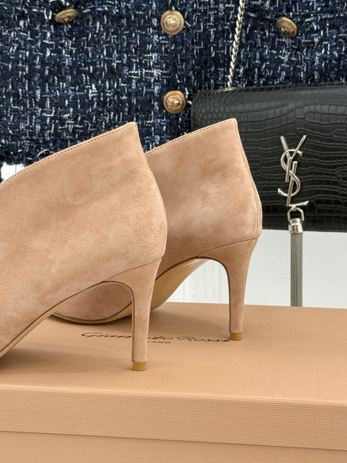 GR 26s Vania Pumps 9cm Praline Suede 175087