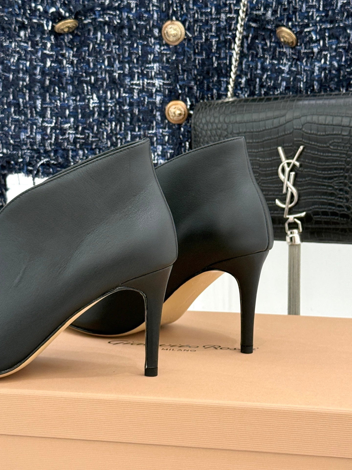 GR 26s Vania Pumps 9cm Black Leather 175086