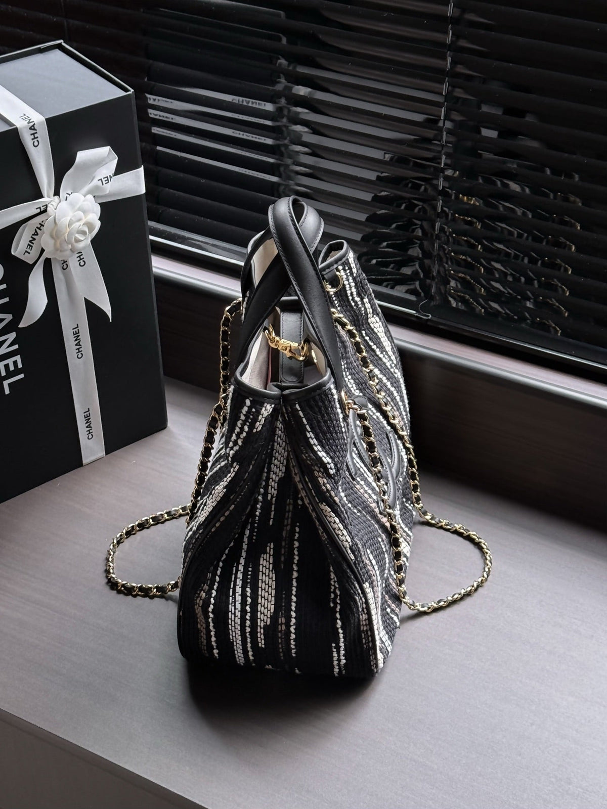 Chanel 2026 Small Shopping Tote Bag Canvas Fabric