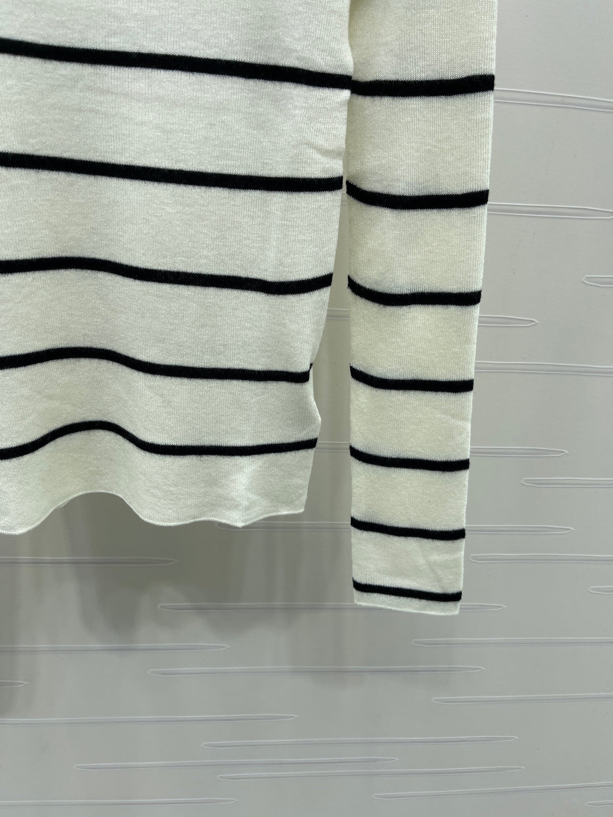 CE 26S Striped Knit Sweater Celine Paris Logo Tencel 423873