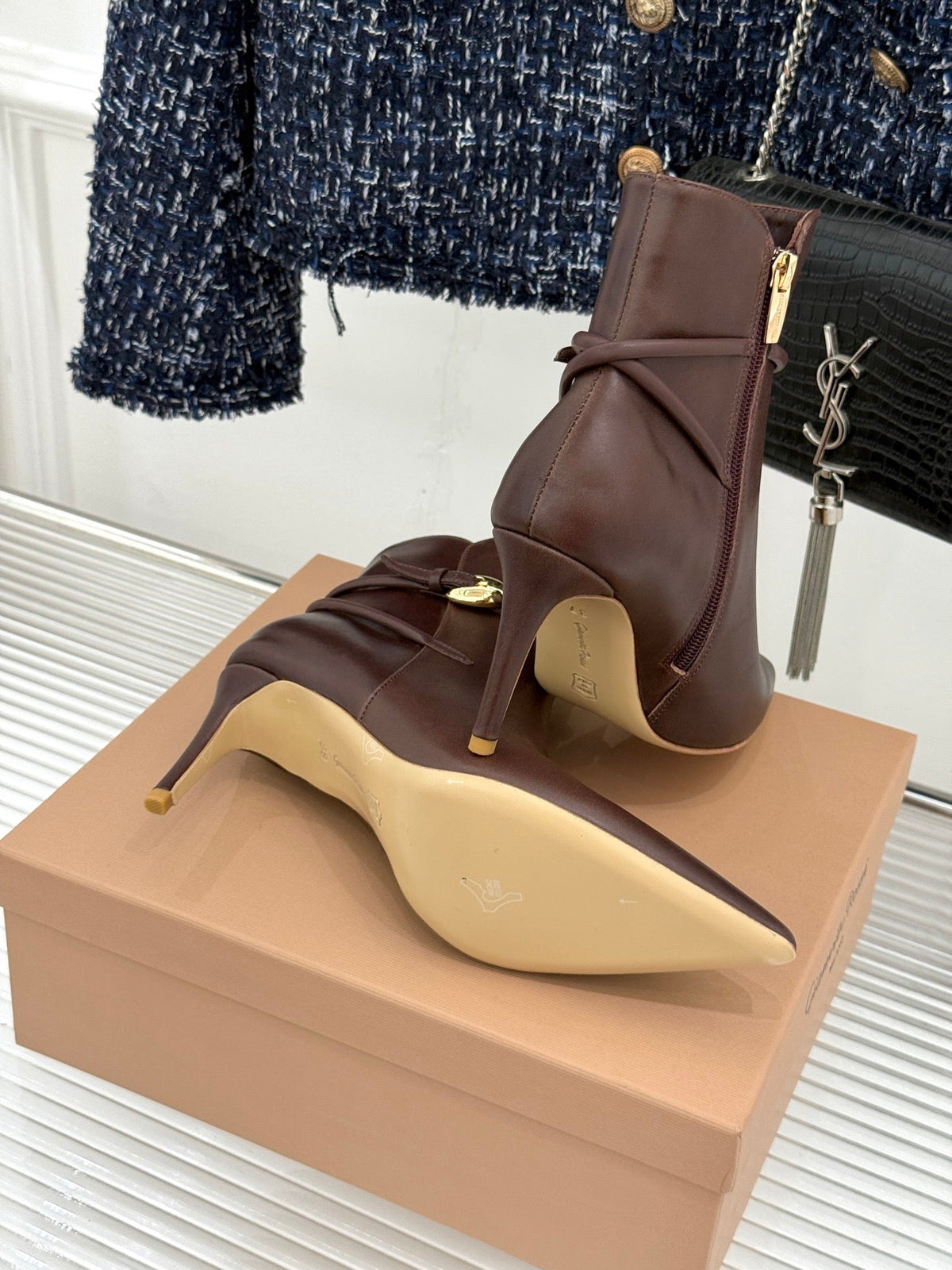 GR 26s Jungle Mamba Booties 8cm Brown Leather 175083