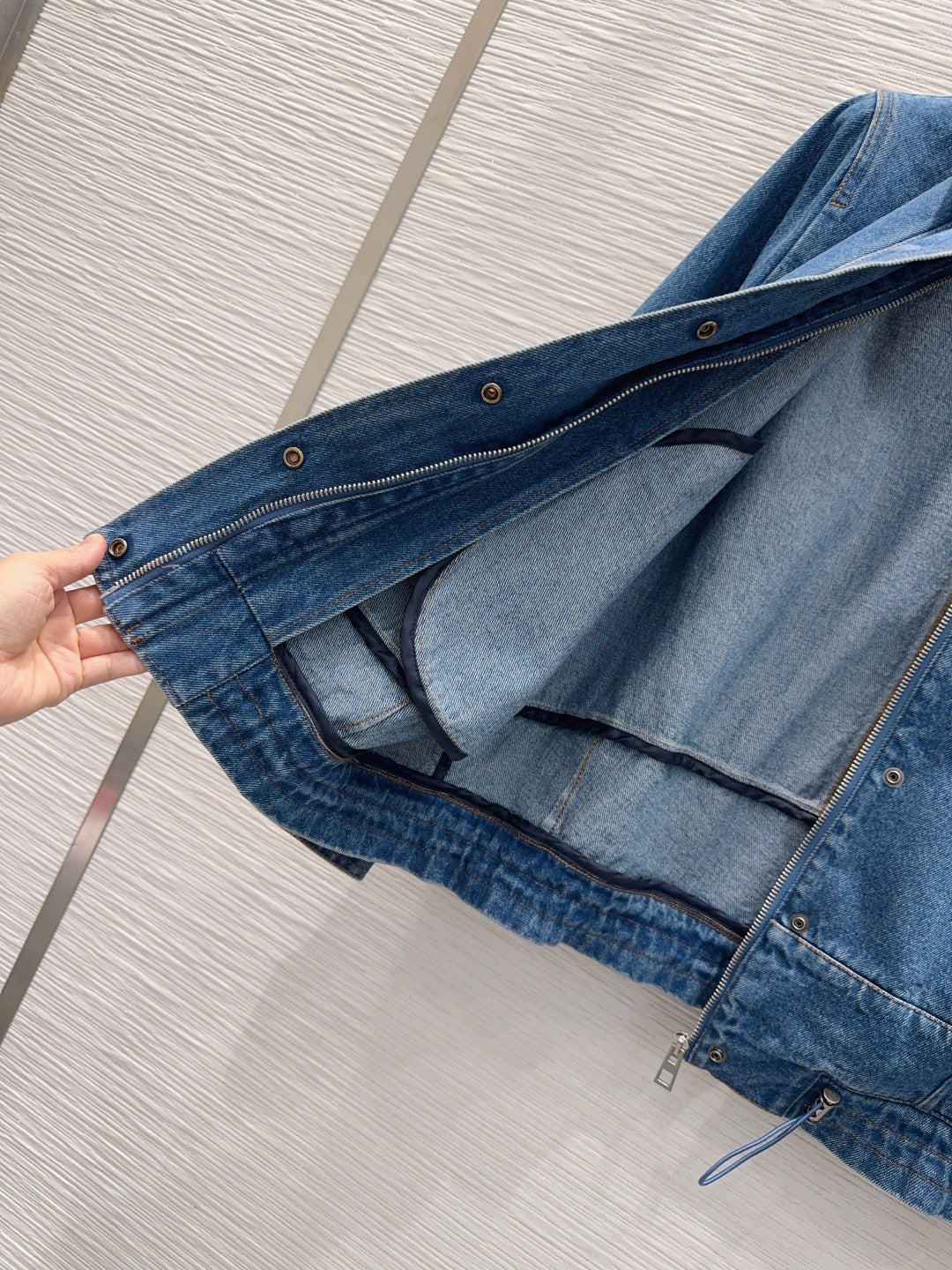 LW 26S Denim Jacket & Wide-Leg Trousers Set Blue Cotton 436686