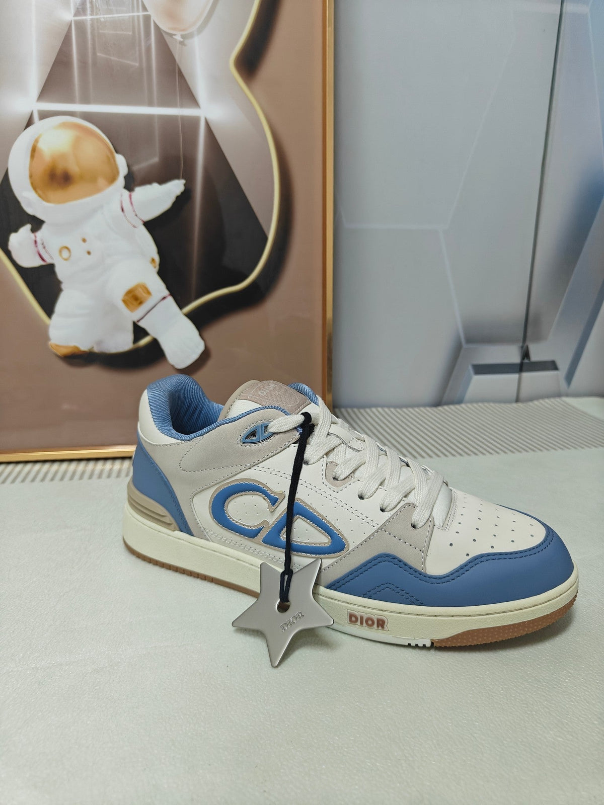 CD 26s Low Top Sneaker White Light Blue Calfskin 391852