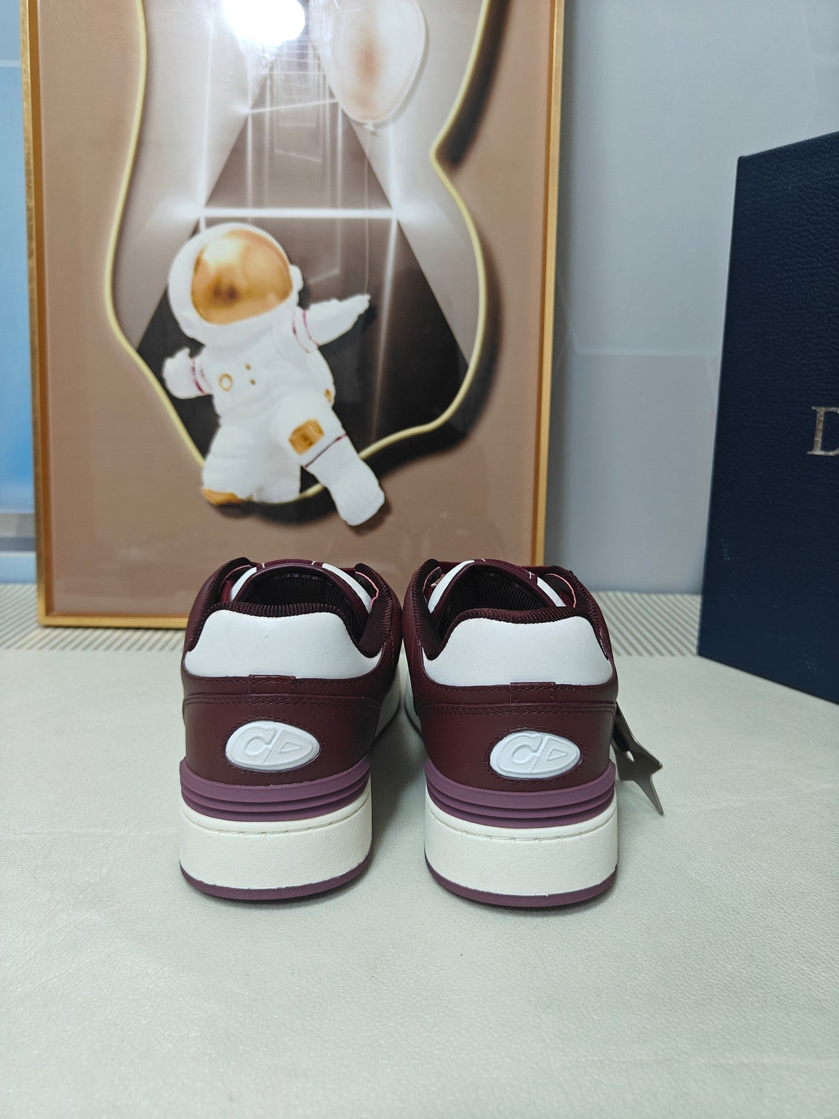 CD 26s Low Top Sneaker White Burgundy Red Calfskin 529184