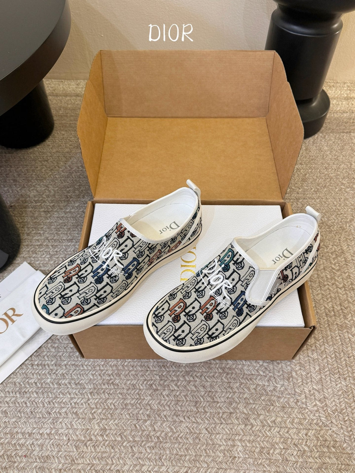 Dior 26s Walk'n'Dior Slip-On Sneakers Multicolor Dior Oblique Embroidered Canvas Style 01