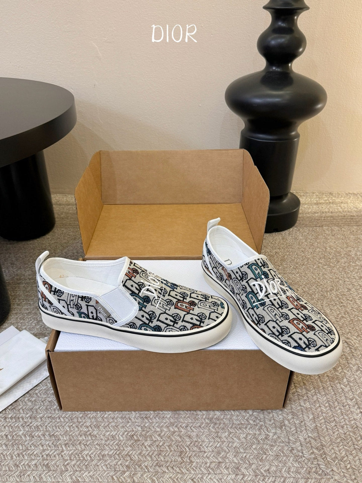 Dior 26s Walk'n'Dior Slip-On Sneakers Multicolor Dior Oblique Embroidered Canvas Style 01