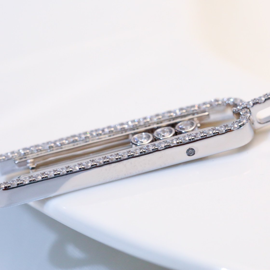 Messika Move 10th PM Silver Diamond Necklace