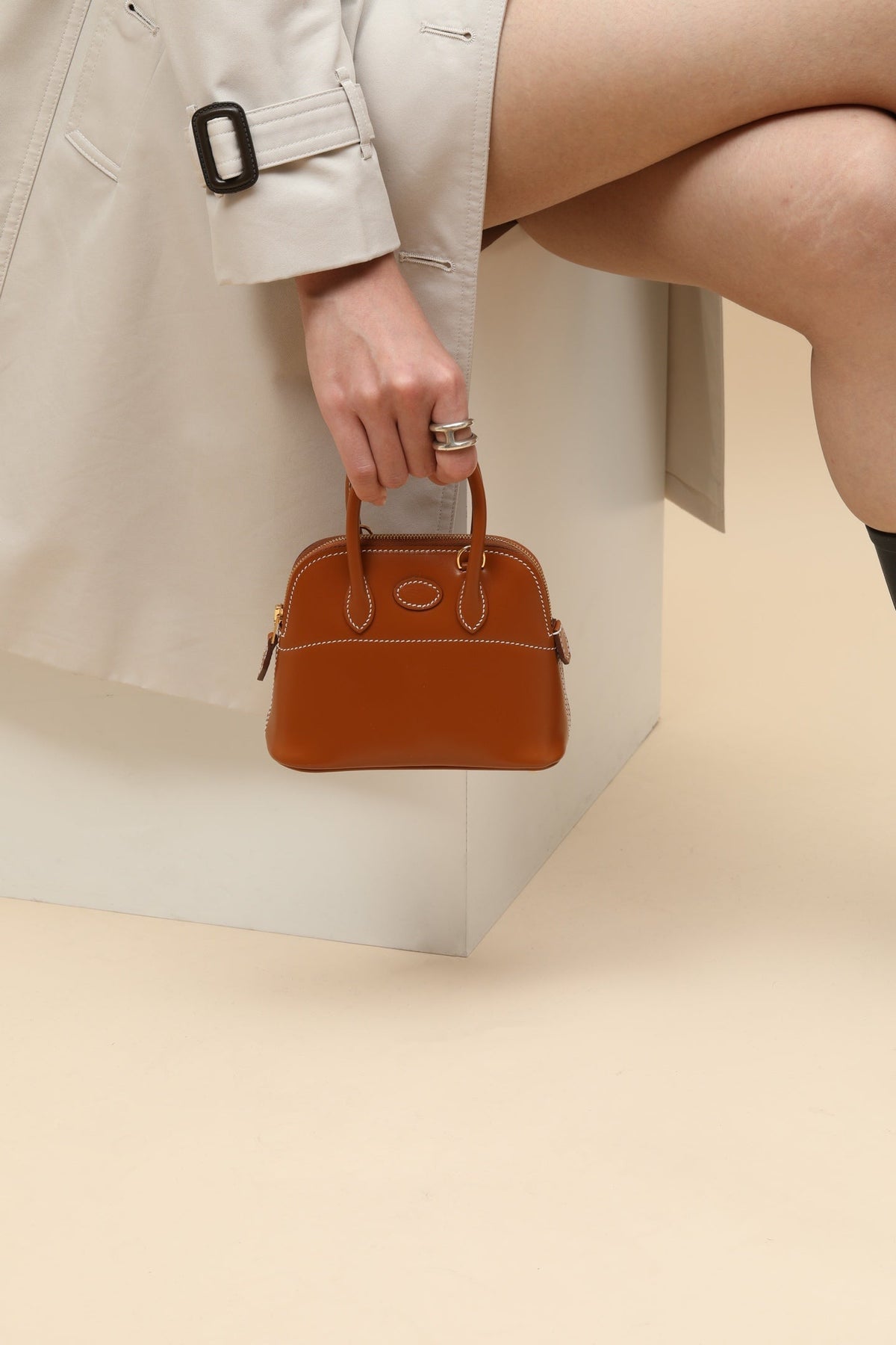 High-end Hermes 2026 Mini Bolide Bag 15cm Box Leather