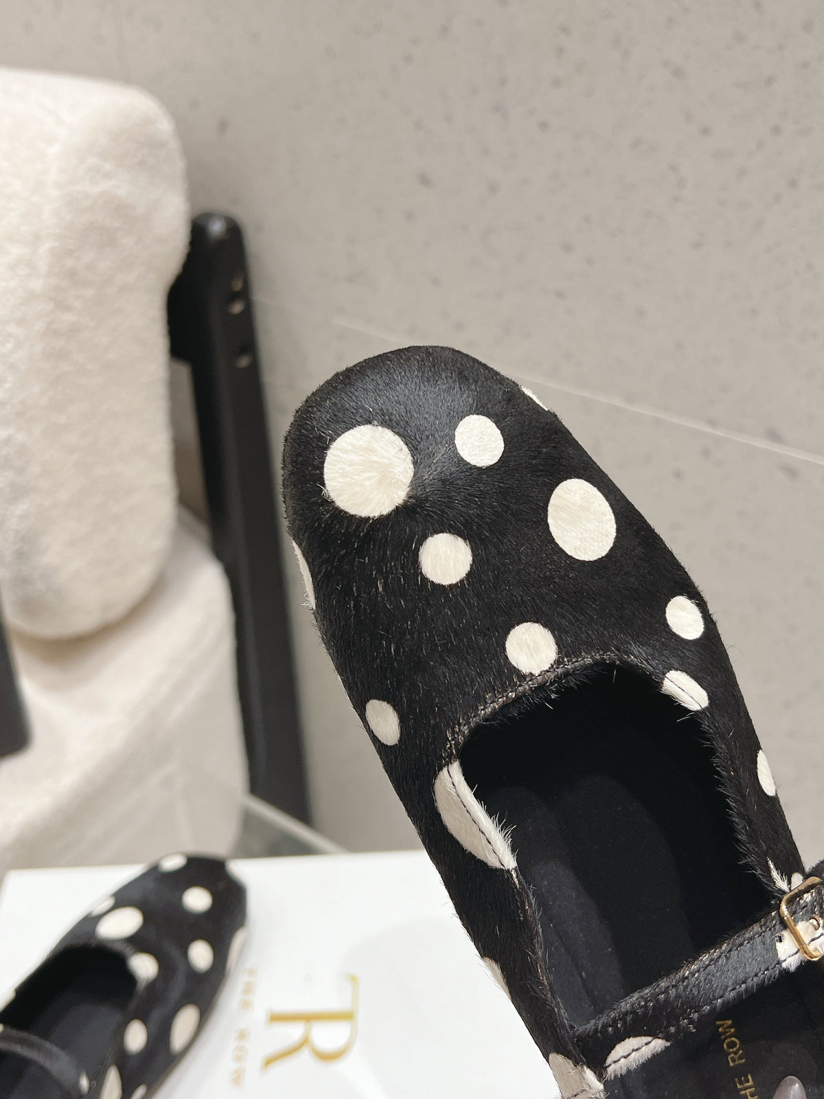 TR Ava Mules Polka Dot Horsehair 178913