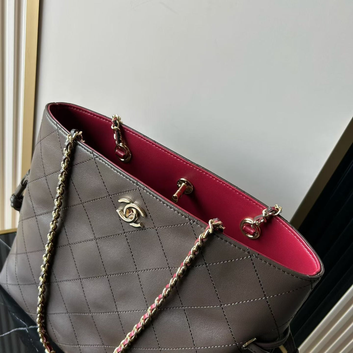 Chanel 2026 Quilted Lucky Tote Bag 30cm Leather