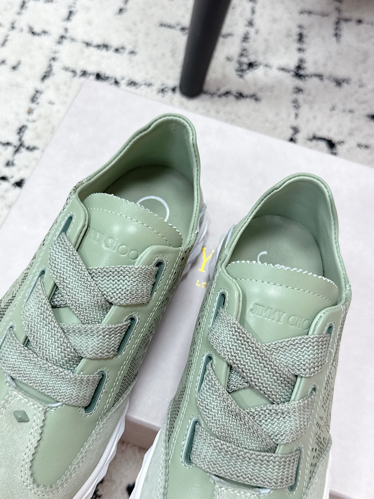 Jimmy Choo 26S Sneakers Sage Green Suede 395107