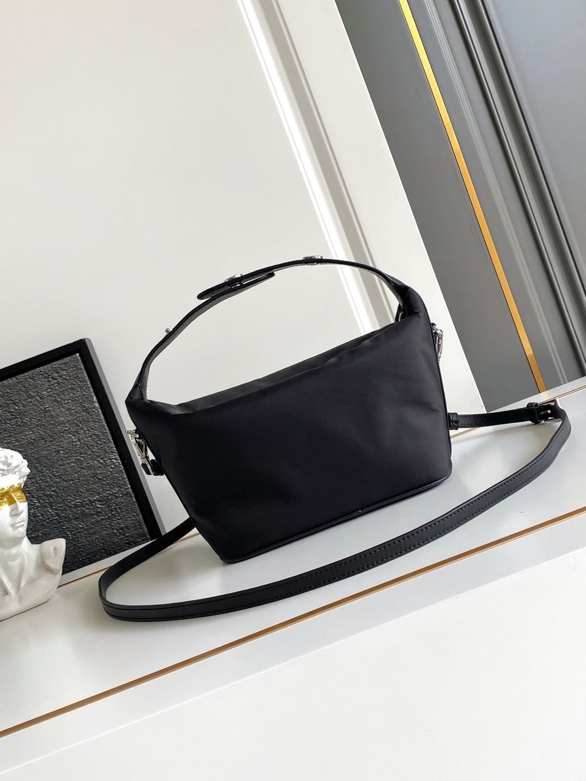 Prada 2026 Cherie Mini Bag 20cm Silver Hardware Re-Nylon