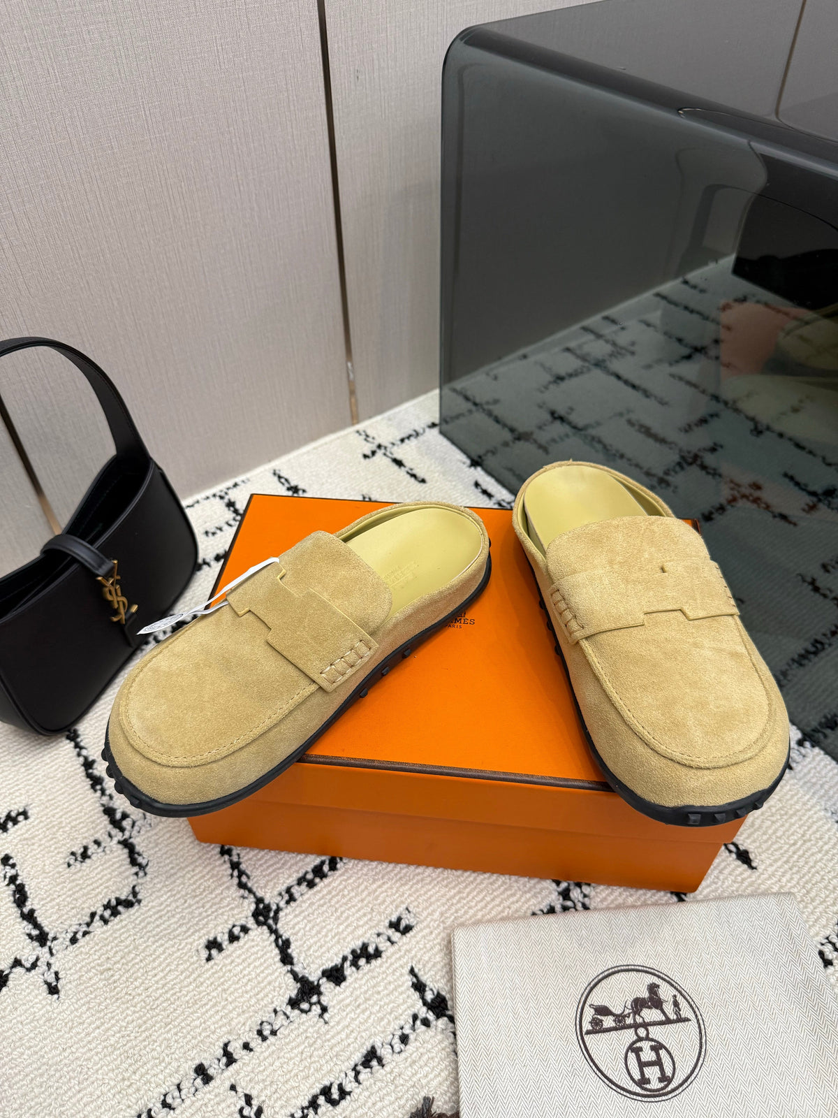 Hermes 2026 Mix Flat Mule Suede 179499