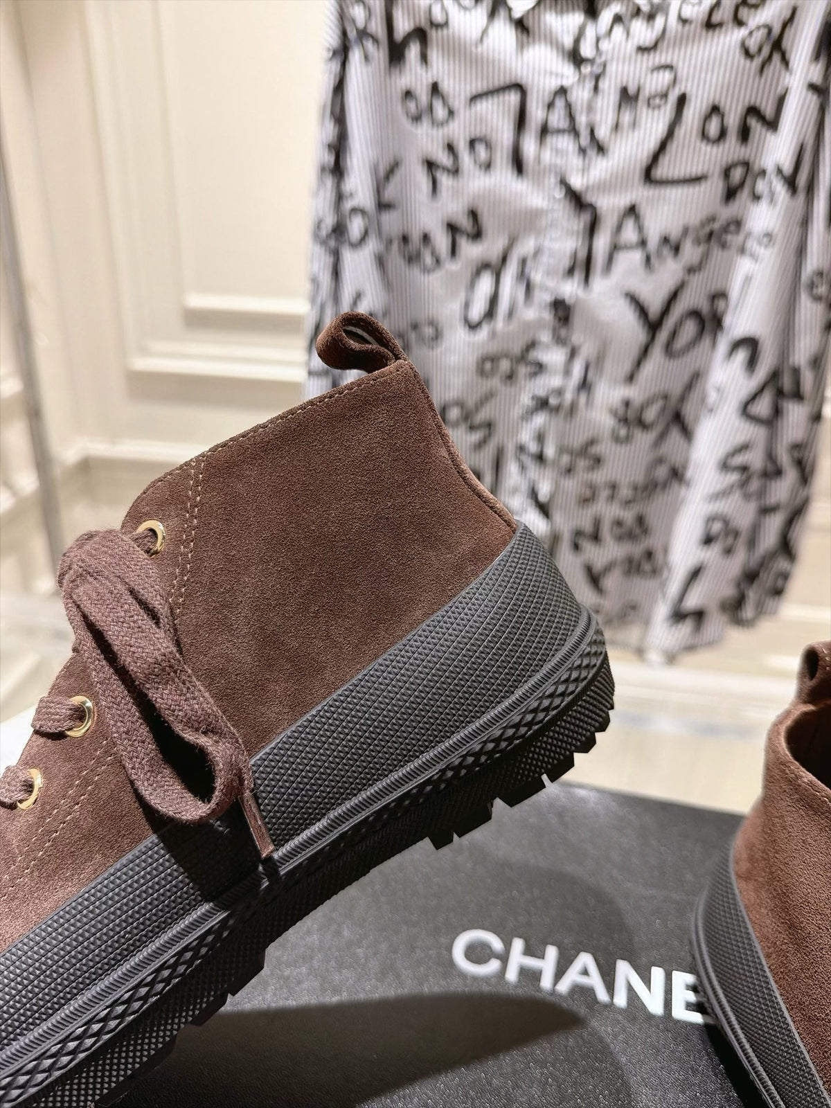 CC 26s Lace-Up High-Top Sneakers Brown Suede 164803