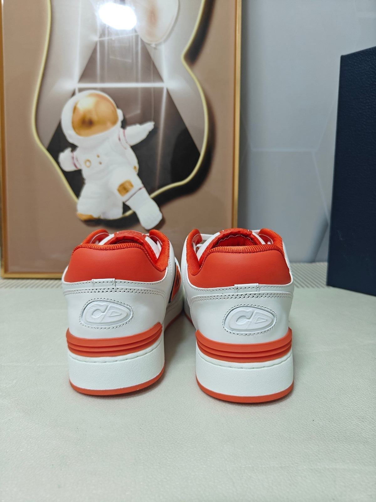 CD 26s Low Top Sneaker White Orange Calfskin 731952