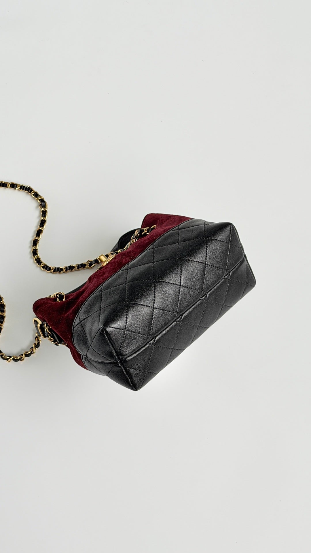 Chanel 2026 Small Shopping Bag 21cm Leather Suede
