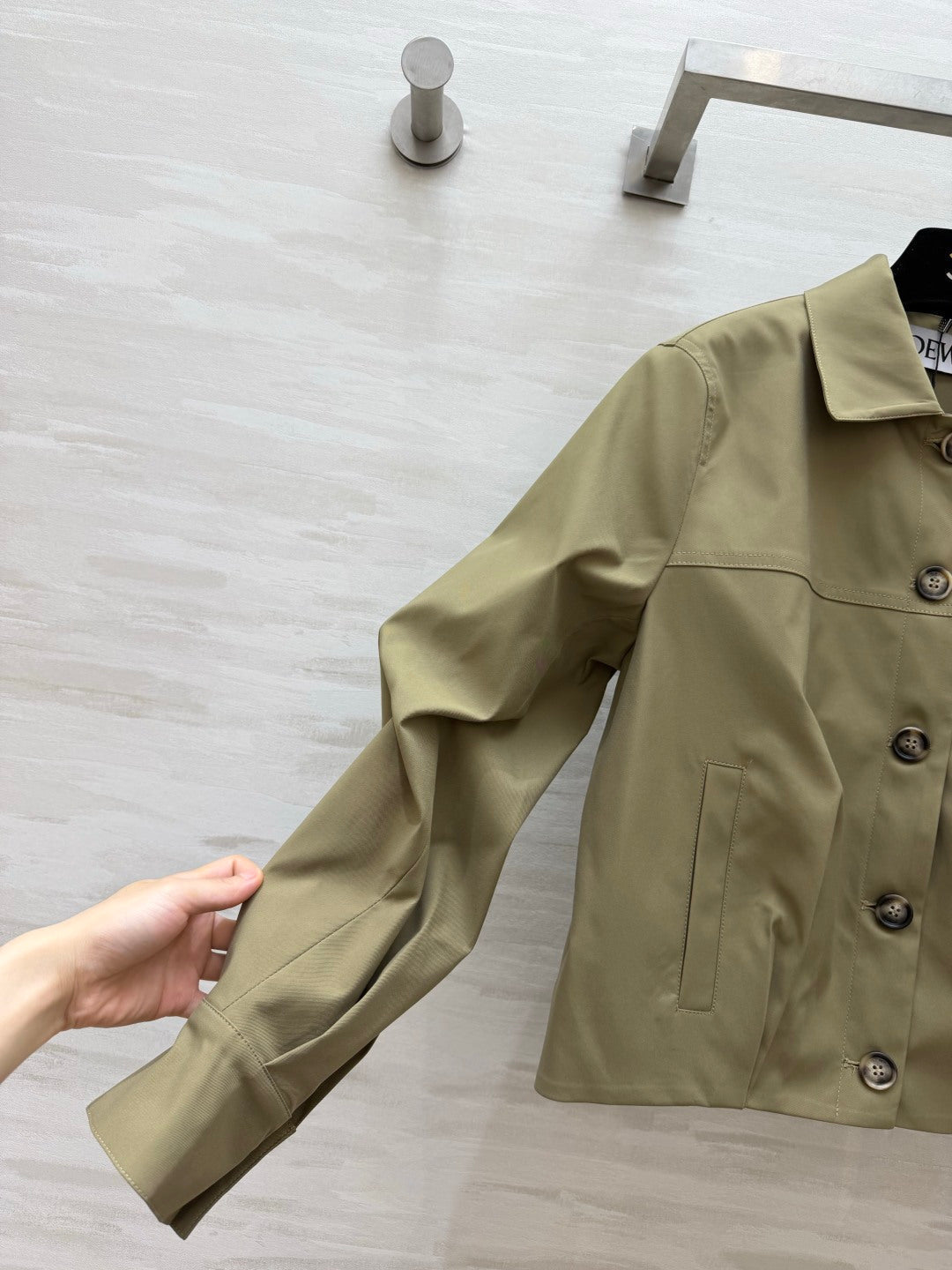 LW 26S Cropped Jacket Tonal Embroidery Anagram 435258
