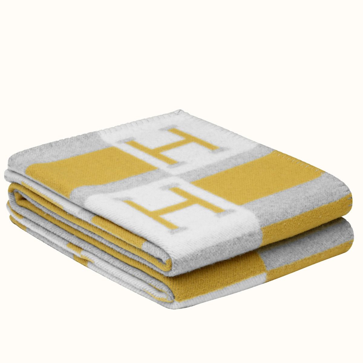 HM Avalon Throw Blanket Jaune Wool Cashmere