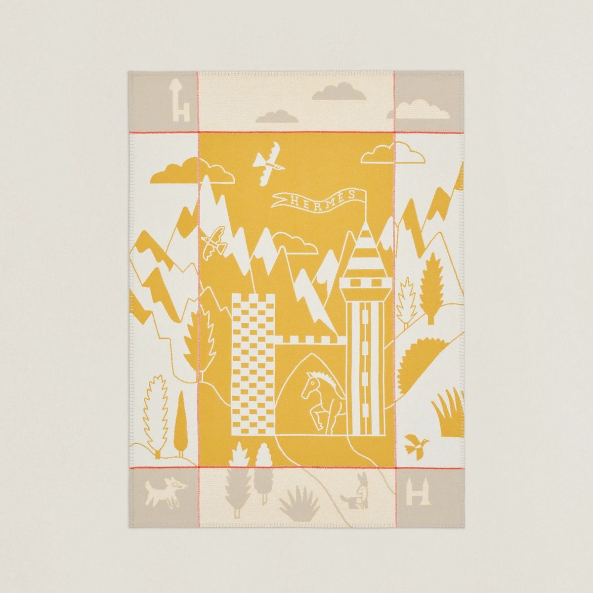 HM Avalon Epopee Blanket Jaune Wool Cashmere