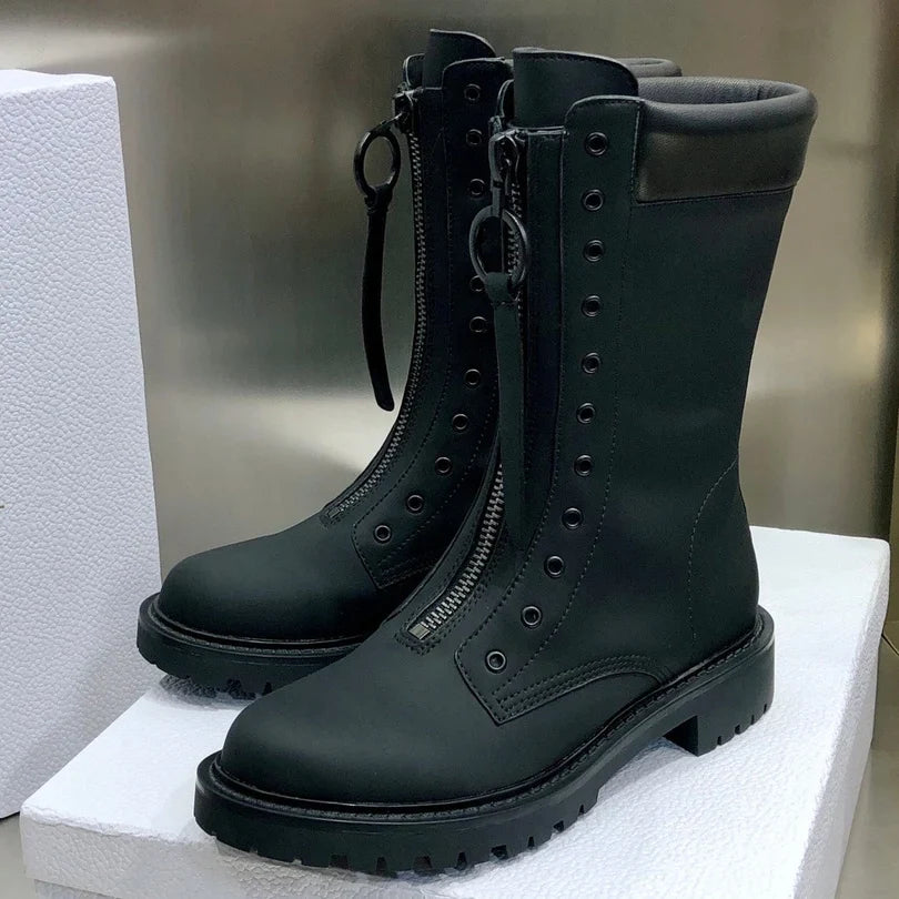 Dior 2026 Bold Combat Ankle Boots Calfskin 965381