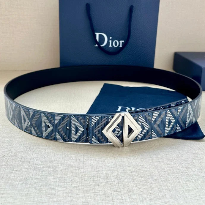 Dior 2026 CD Diamond Reversible Belt 40mm Leather
