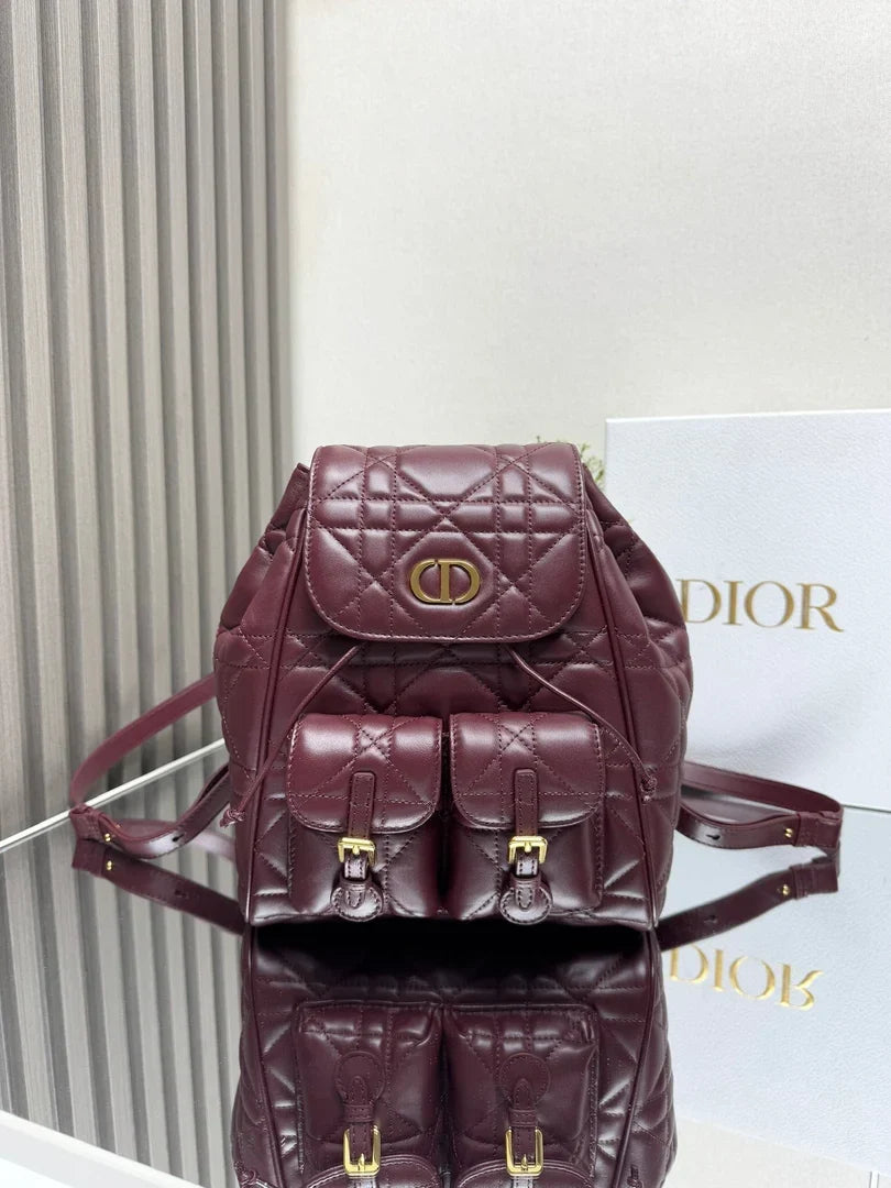 Dior 2026 Caro Backpack 26.5cm Lambskin