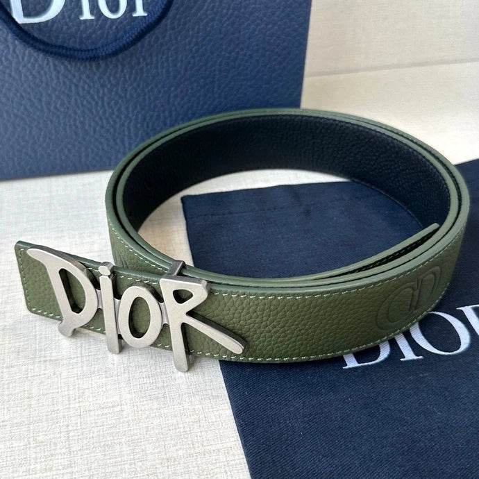Dior 2026 Shawn Stussy Reversible Belt 35mm Calfskin