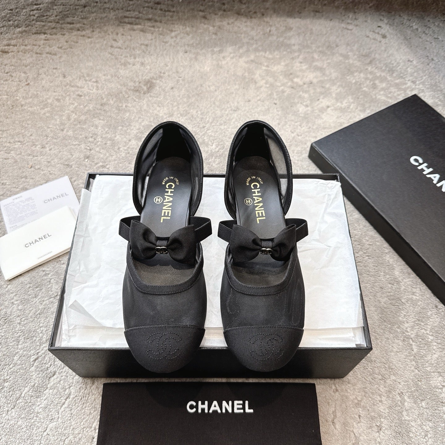CC  25b Fall-Winter Mary Janes 15mm Black Mesh & Grosgrain 415777