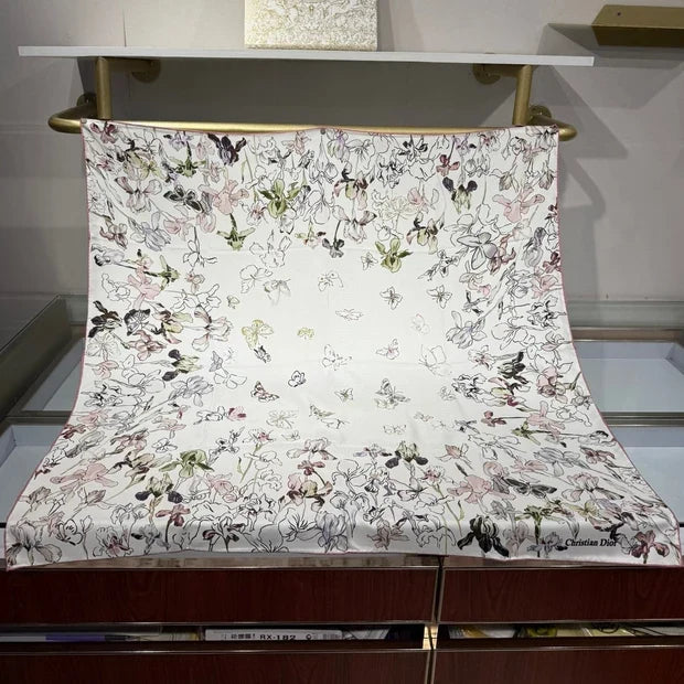 Dior 2026 Butterflies Scarf 90cm Silk 200716