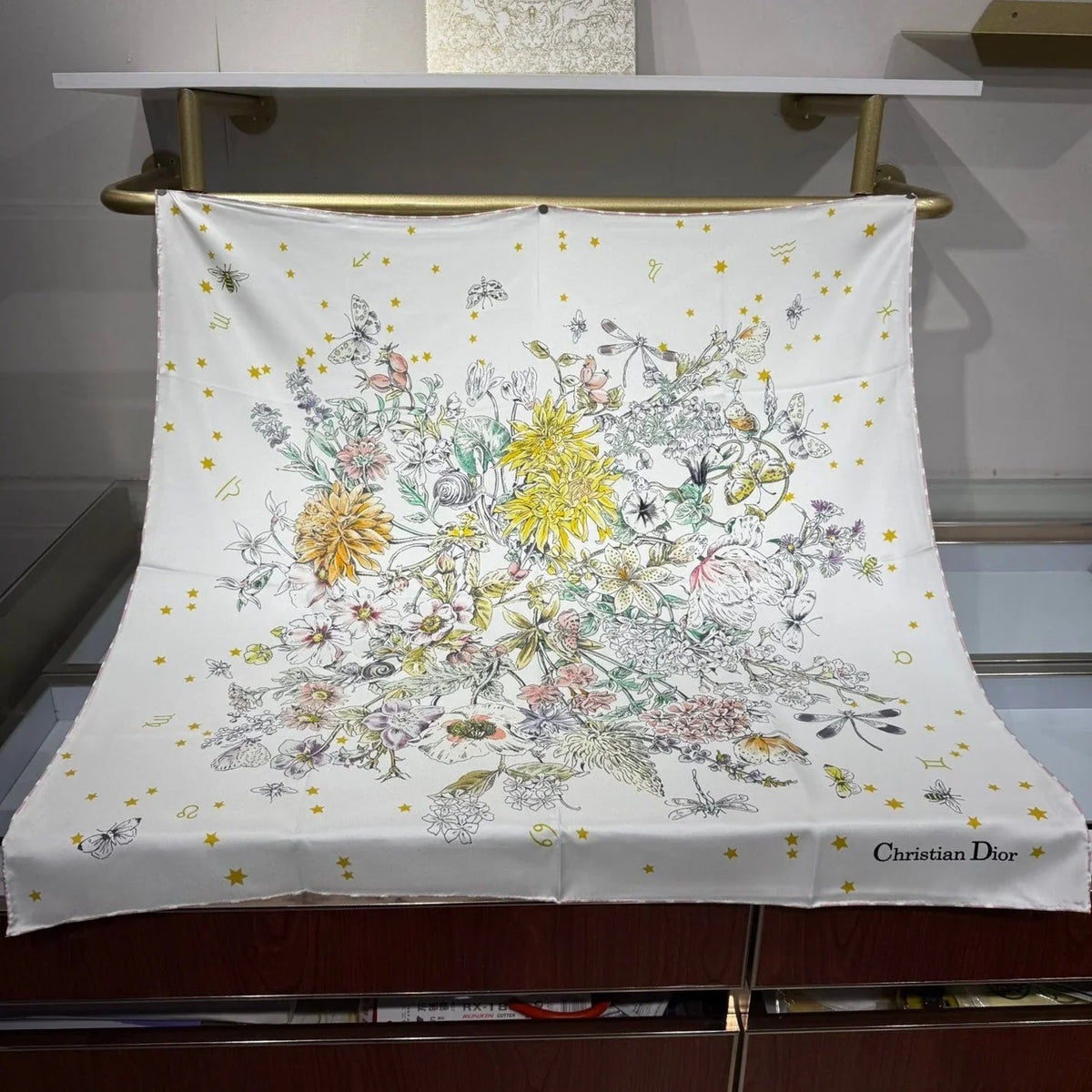 Dior 2026 Rosier Scarf 90cm Silk 198320