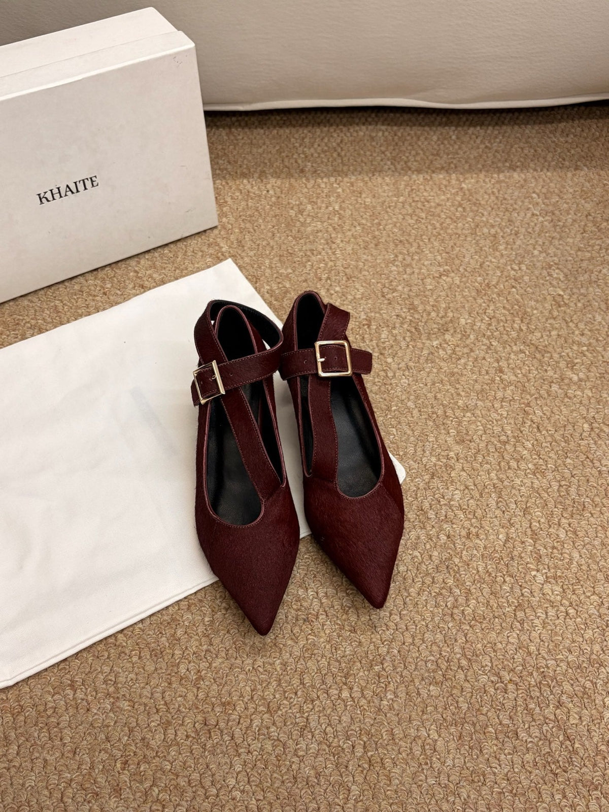 Khaite 26s Sloan Pumps 4.5cm Black Pony Hair 689688
