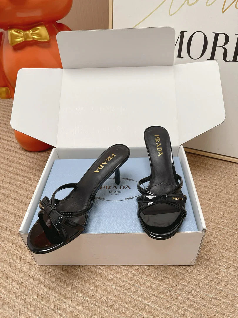 Prada 2026 Sandal 50mm Glossy Leather 854427