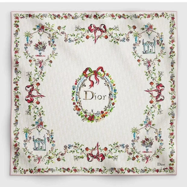 Dior 2026 Arabesque Scarf 90cm Colorful Silk 211790